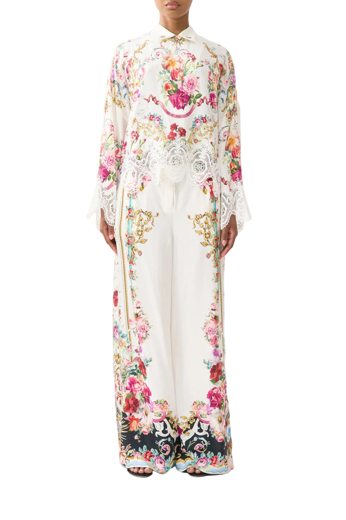 Camilla Cropped Relaxed Shirt - Torero Libertine