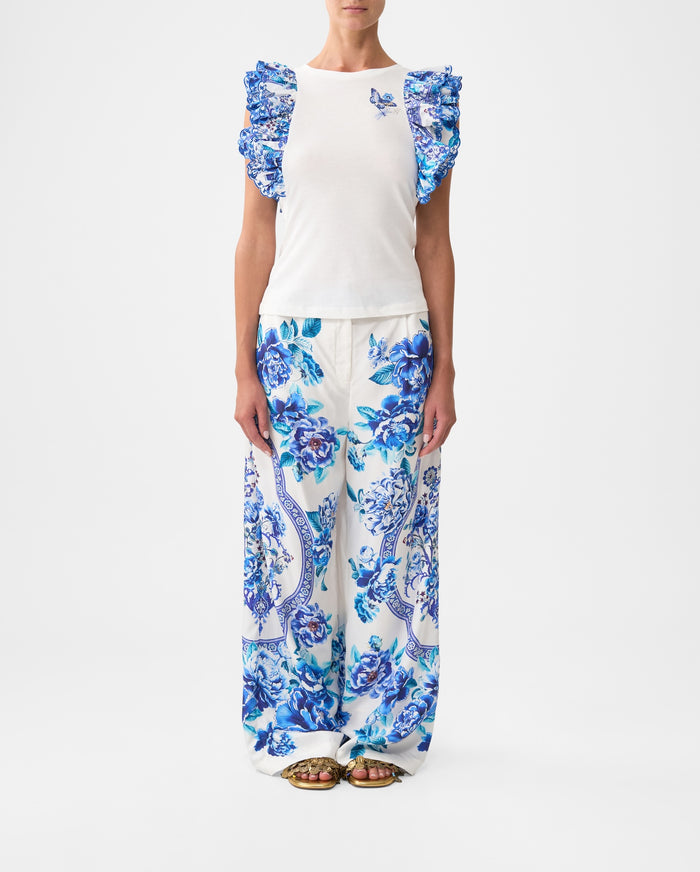 Camilla Double Frill Sleeve Tee - A Ceramic Garden