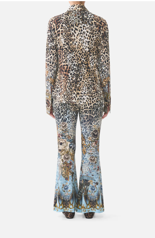 Camilla Fitted Jersey Shirt - Fiesta, Siesta, Repeat