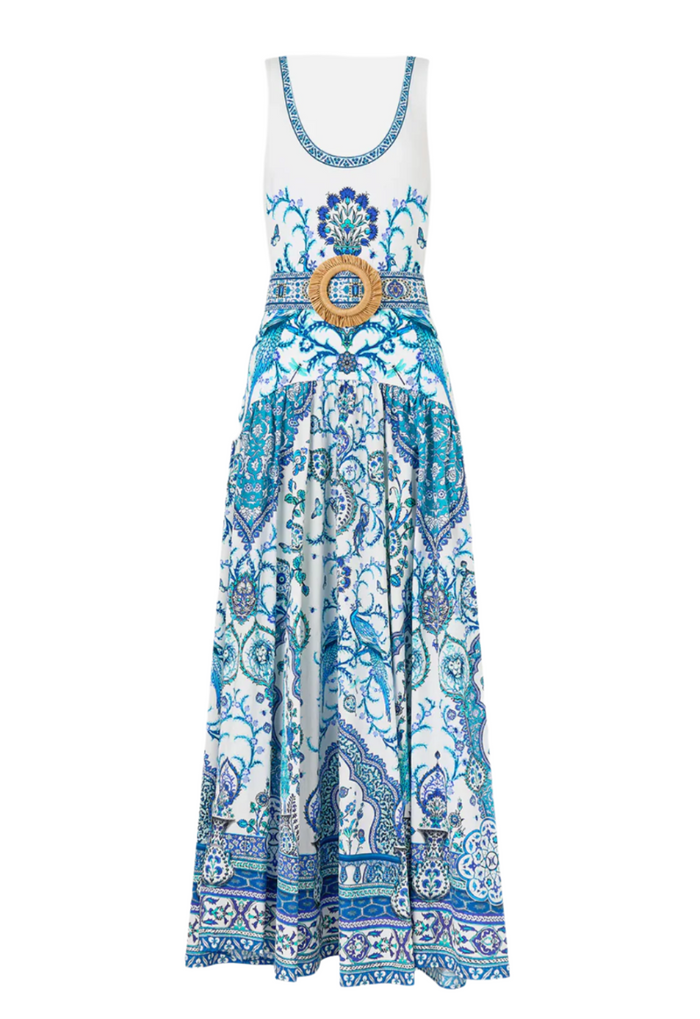 Camilla Jersey Tank Dress With Contrast Skirt - Isnik Lullaby