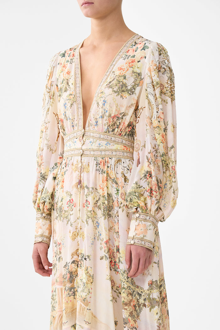 Camilla Long Button Front Dress - Twilight In Istanbul