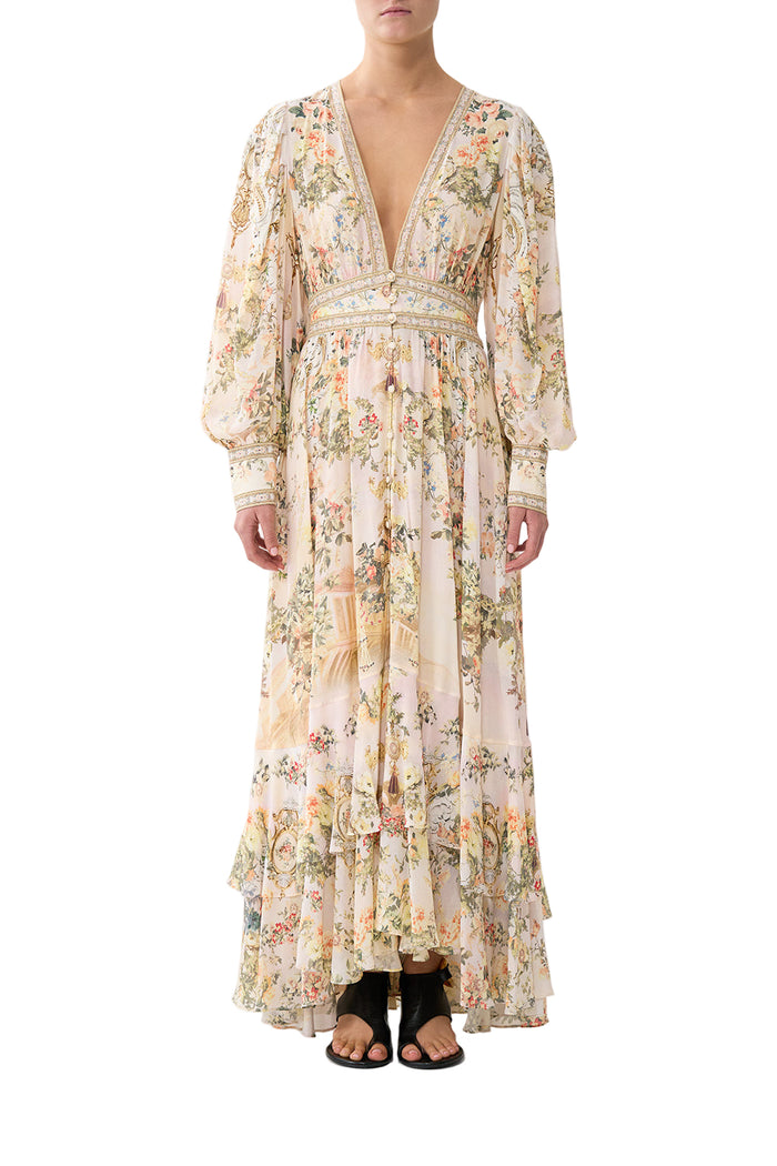 Camilla Long Button Front Dress - Twilight In Istanbul