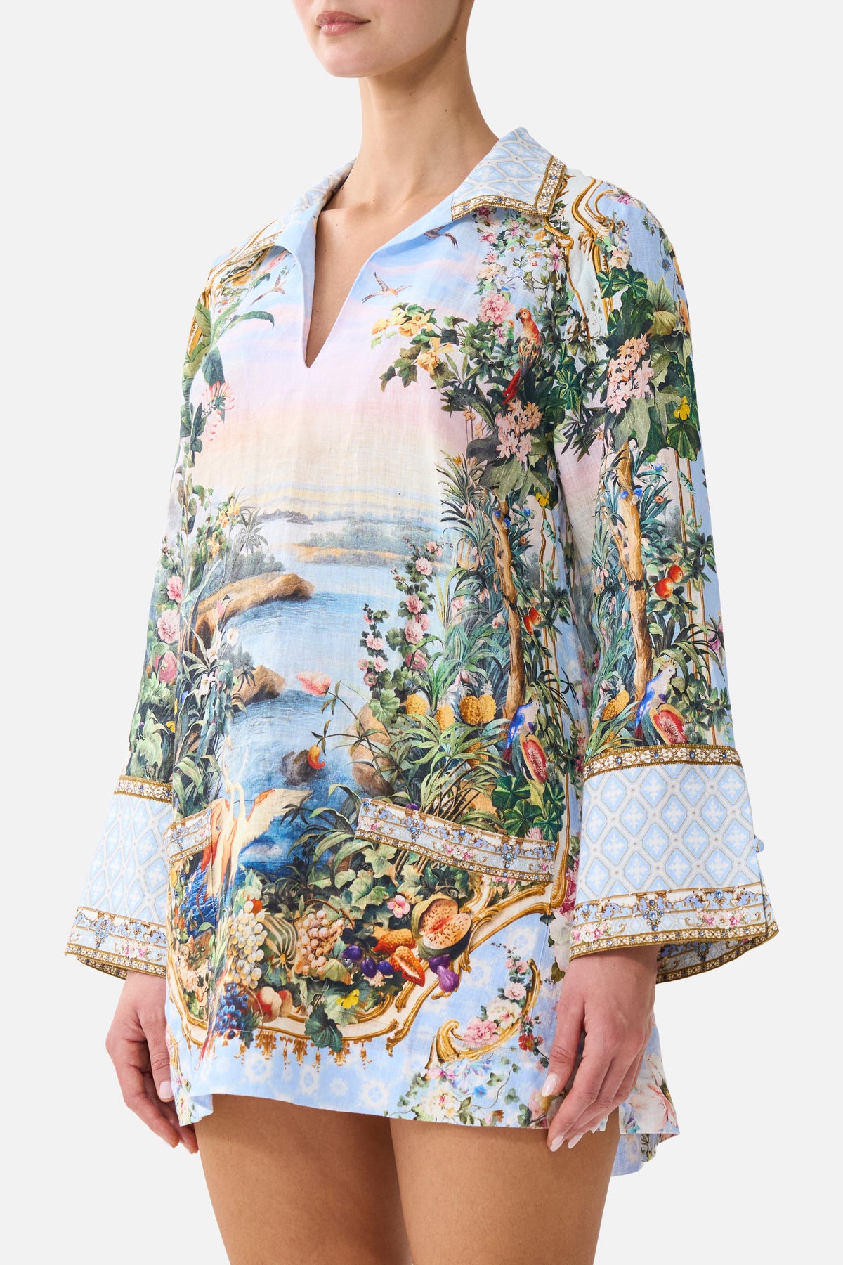 Camilla Long Sleeve Tunic Dress - Sisi Society