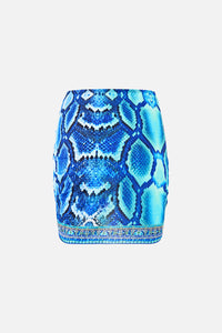Camilla Ruched Short Sarong with Ring Front Trim - The Sapphire Serpent