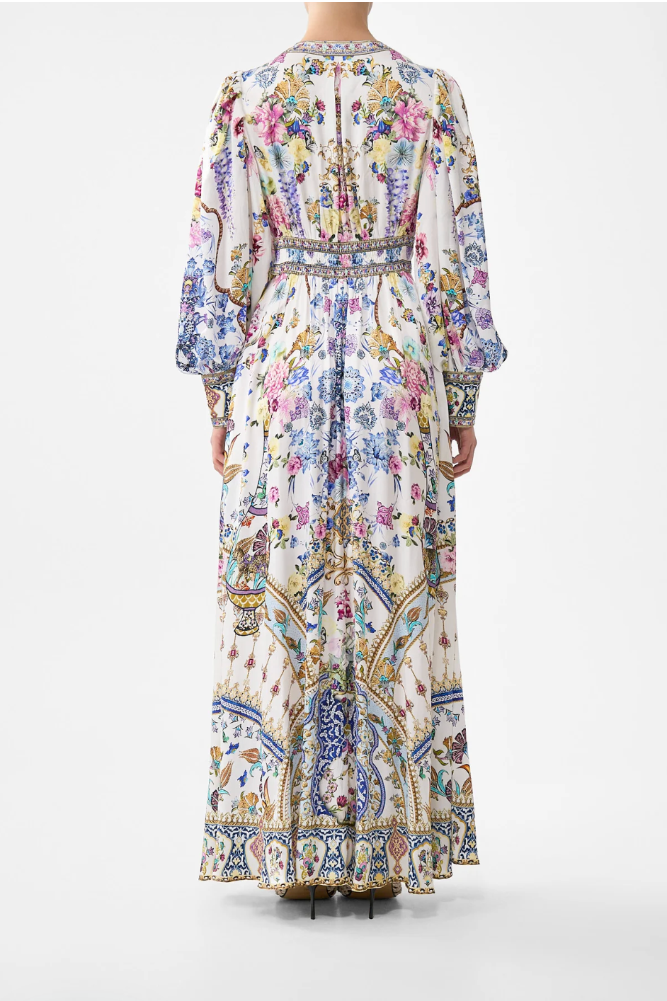 Camilla Shaped Waistband Dress With Gathered Sleeves - All About That Lace