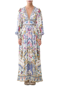 Camilla Shaped Waistband Dress With Gathered Sleeves - All About That Lace