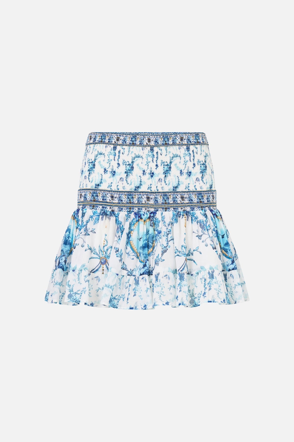 Camilla Short Shirred Skirt - The Porcelain Parlour