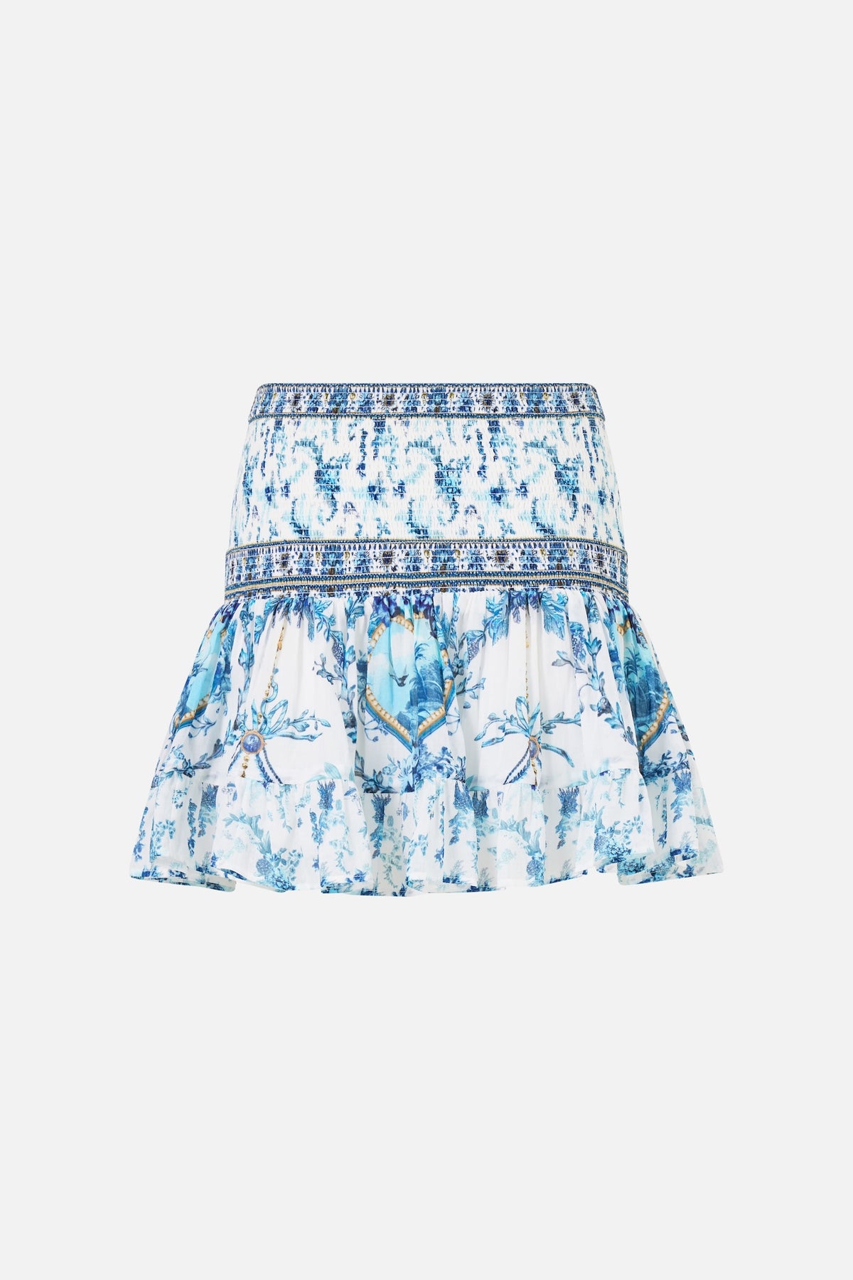 Camilla Short Shirred Skirt - The Porcelain Parlour