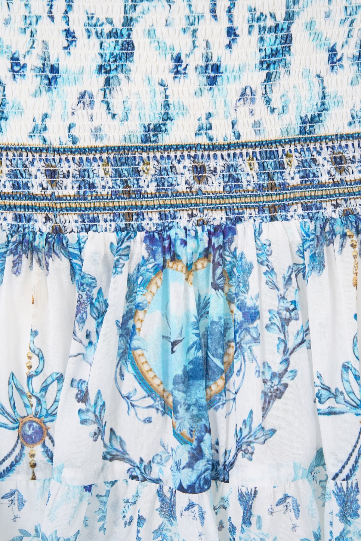 Camilla Short Shirred Skirt - The Porcelain Parlour