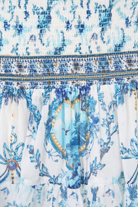 Camilla Short Shirred Skirt - The Porcelain Parlour