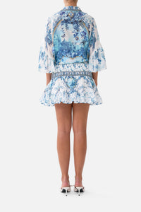 Camilla Short Shirred Skirt - The Porcelain Parlour