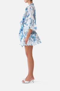Camilla Short Shirred Skirt - The Porcelain Parlour