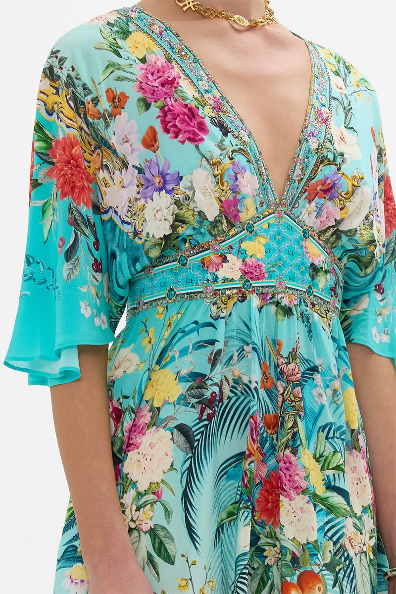 Camilla Short Waisted Dress - Gardens Of Queluz