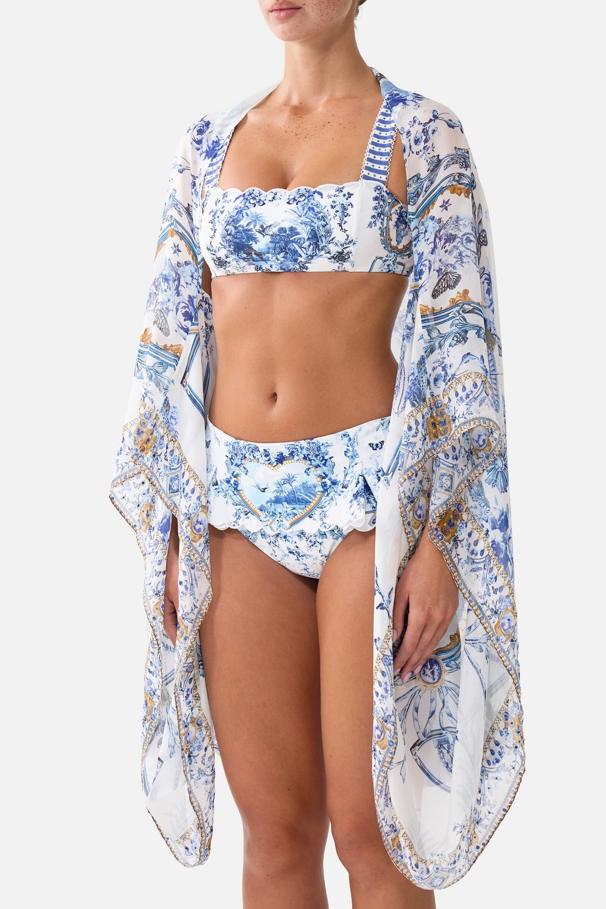 Camilla Silk Chiffon Shrug - The Porcelain Parlour