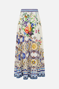 Camilla Skirt With Shaped Seam - Tiles Darls