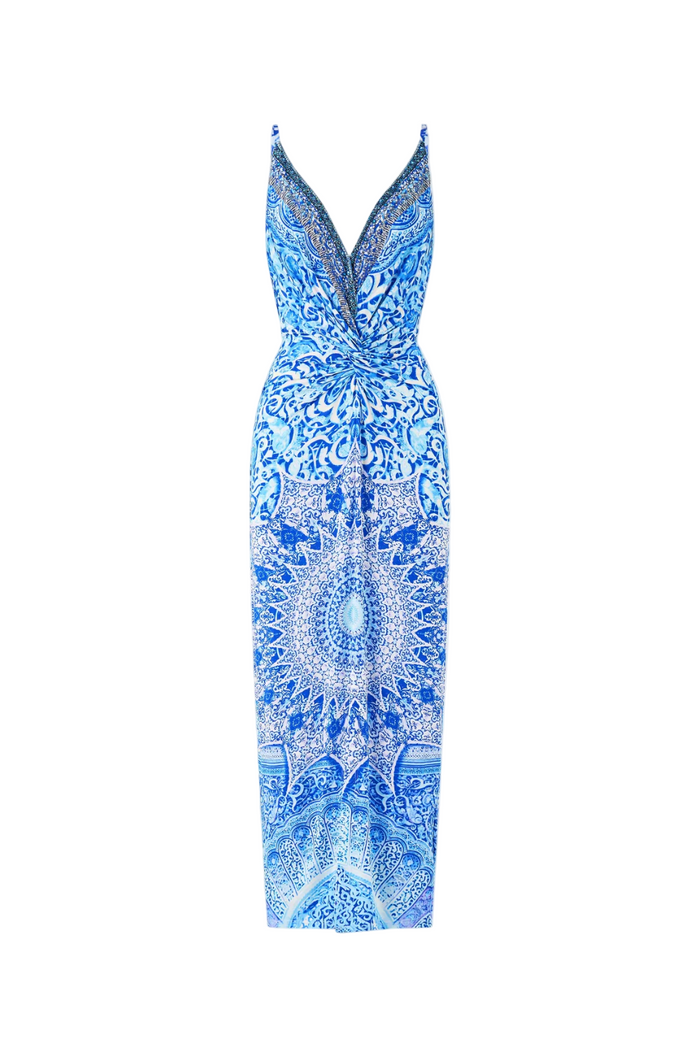 Camilla Strappy Dress With Twist Front - The Bosphorous