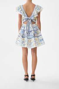 Camilla Tiered Short Dress With Neck Frill - My Homespun Heart
