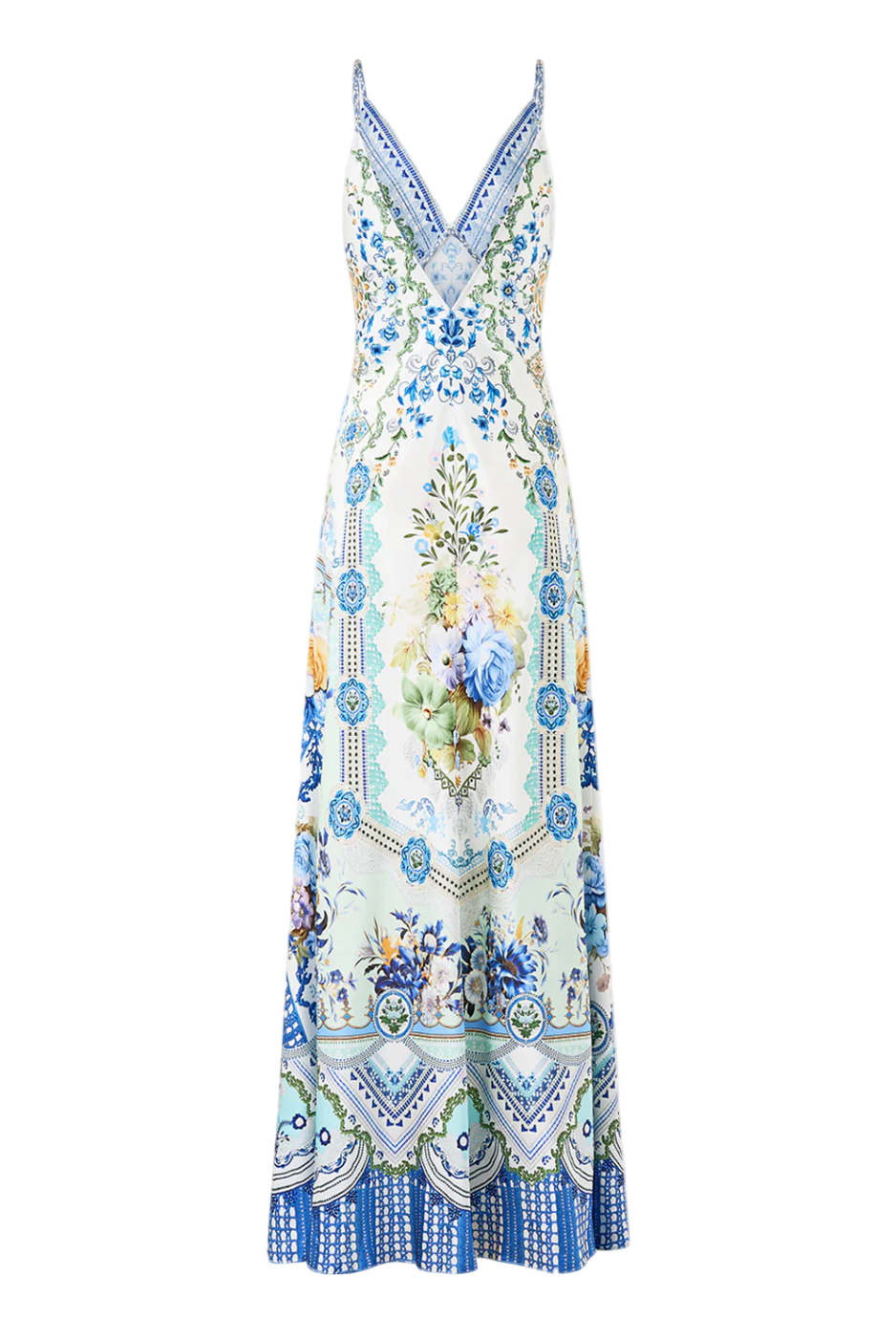 Camilla V Neck Full Length Bias Slip Dress - My Homespun Heart