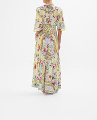Camilla  Waisted Dress With Hem Ruffle - Flor Fantastica