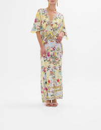 Camilla  Waisted Dress With Hem Ruffle - Flor Fantastica
