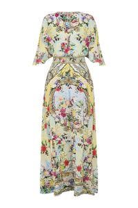 Camilla  Waisted Dress With Hem Ruffle - Flor Fantastica