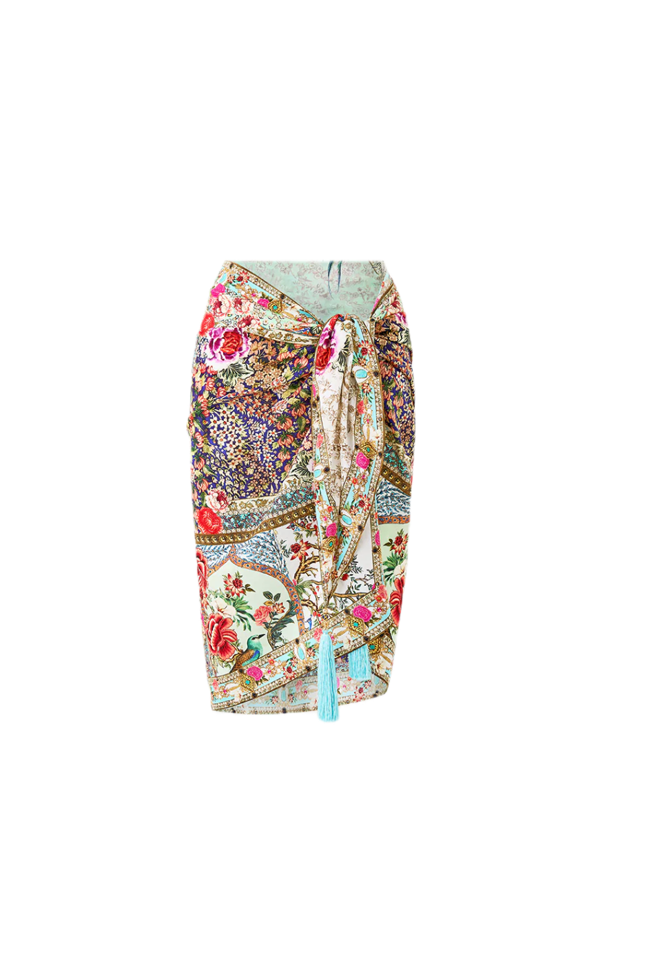 Camilla Woven Short Sarong With Tassels - Sultans And Queens