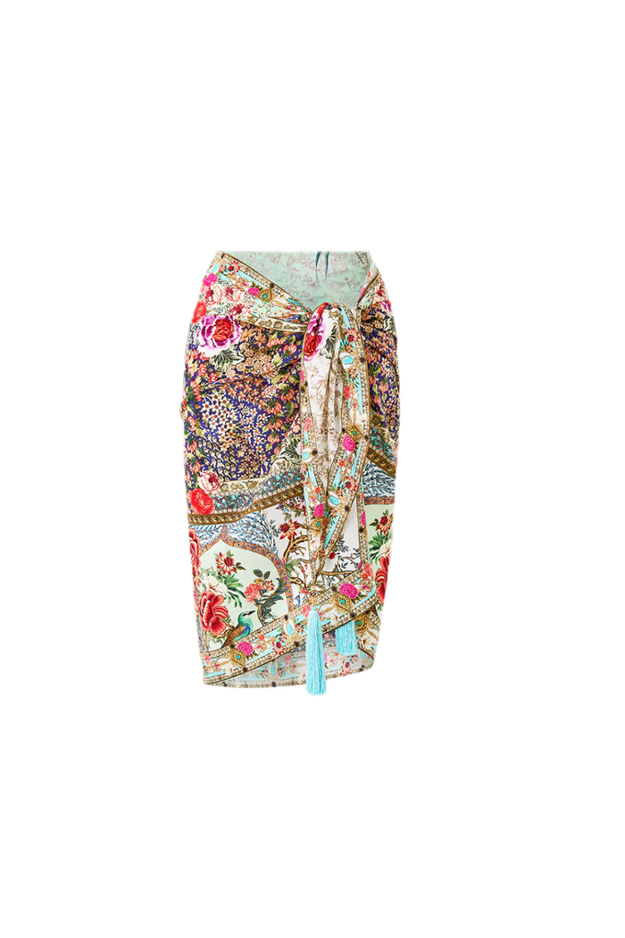 Camilla Woven Short Sarong With Tassels - Sultans And Queens