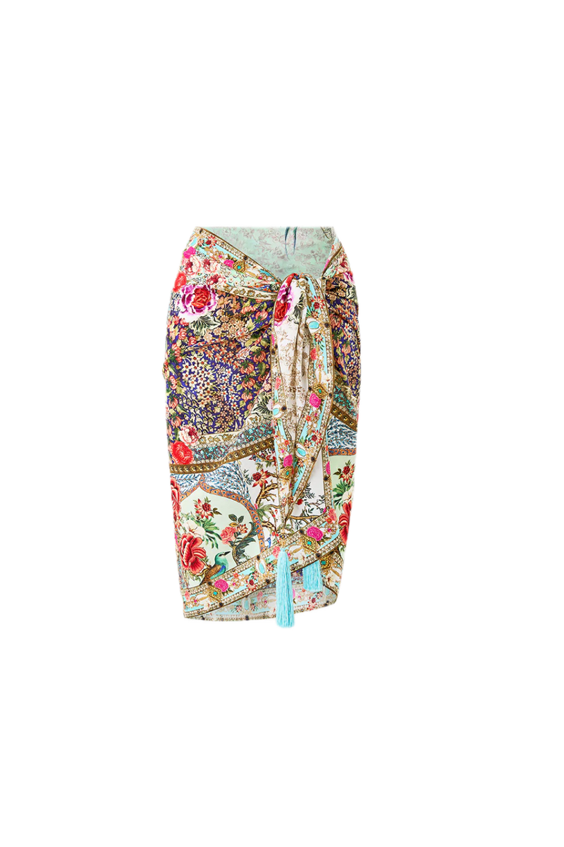 Camilla Woven Short Sarong With Tassels - Sultans And Queens