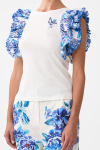 Camilla Double Frill Sleeve Tee - A Ceramic Garden