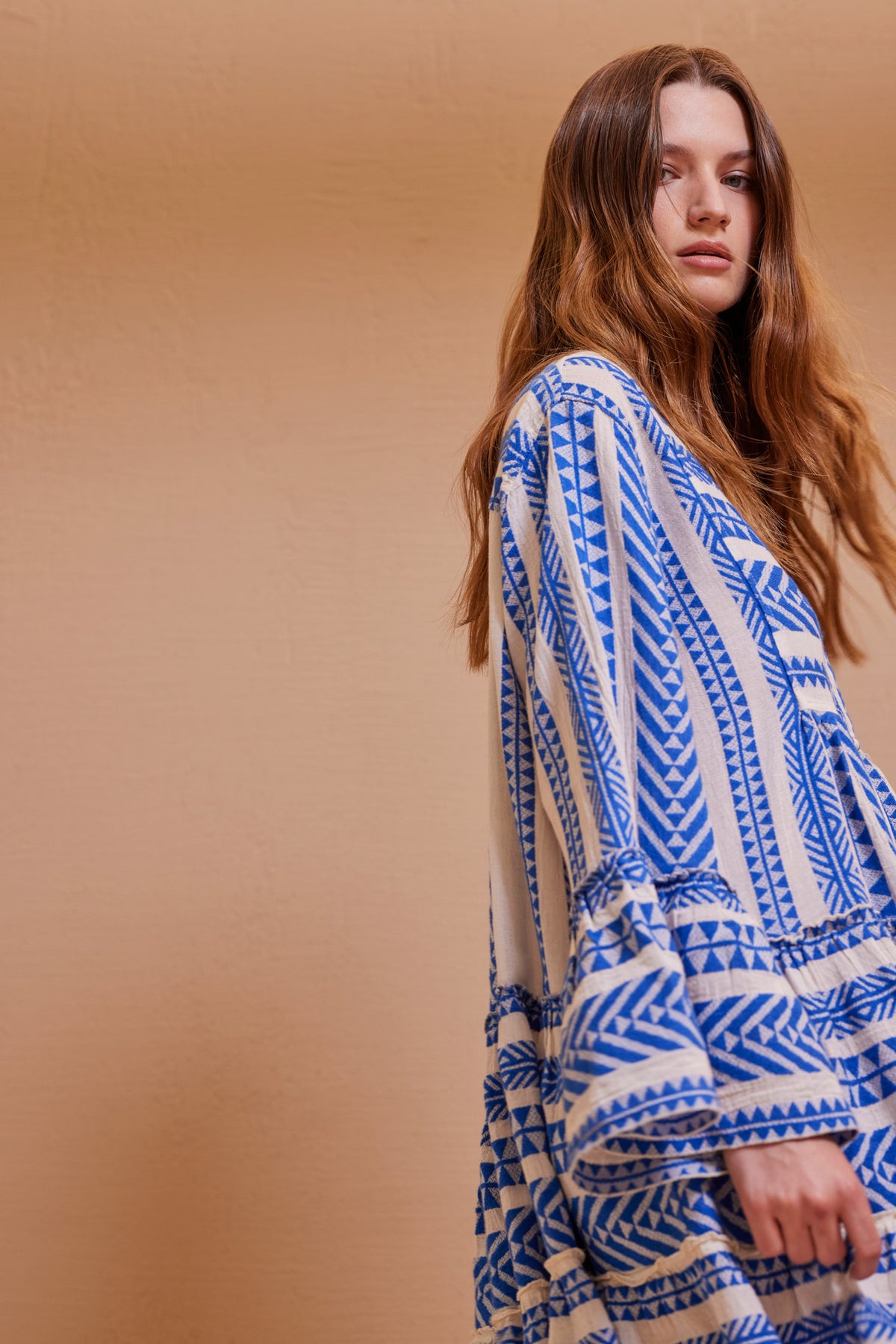 Devotion Twins Ella Short Dress - Blue/Off White Escape Devotion Twins Ella Short Dress - Blue/Off White Escape