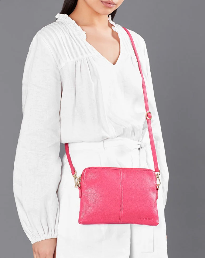 Elms + King Small Bowery Clutch/Wallet - Fuchsia