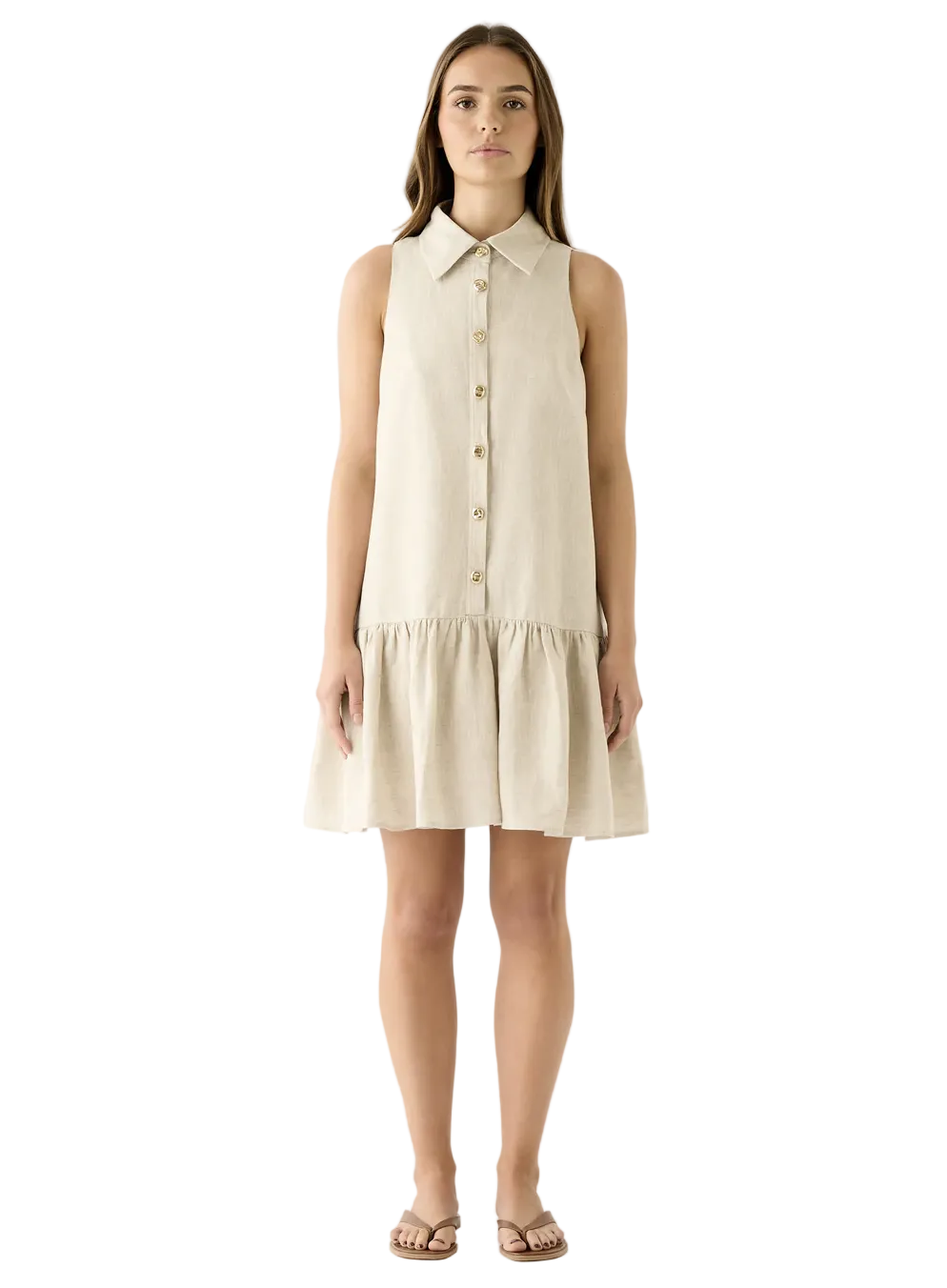 Esmaee Olivia Mini Dress - Natural