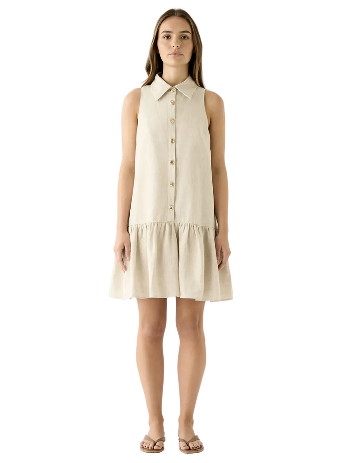 Esmaee Olivia Mini Dress - Natural