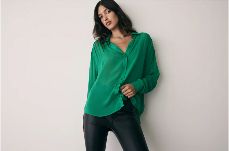 Esmaee Bloom Shirt - Emerald