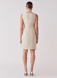 Esmaee Golden Hour Ruche Dress - Light Gold