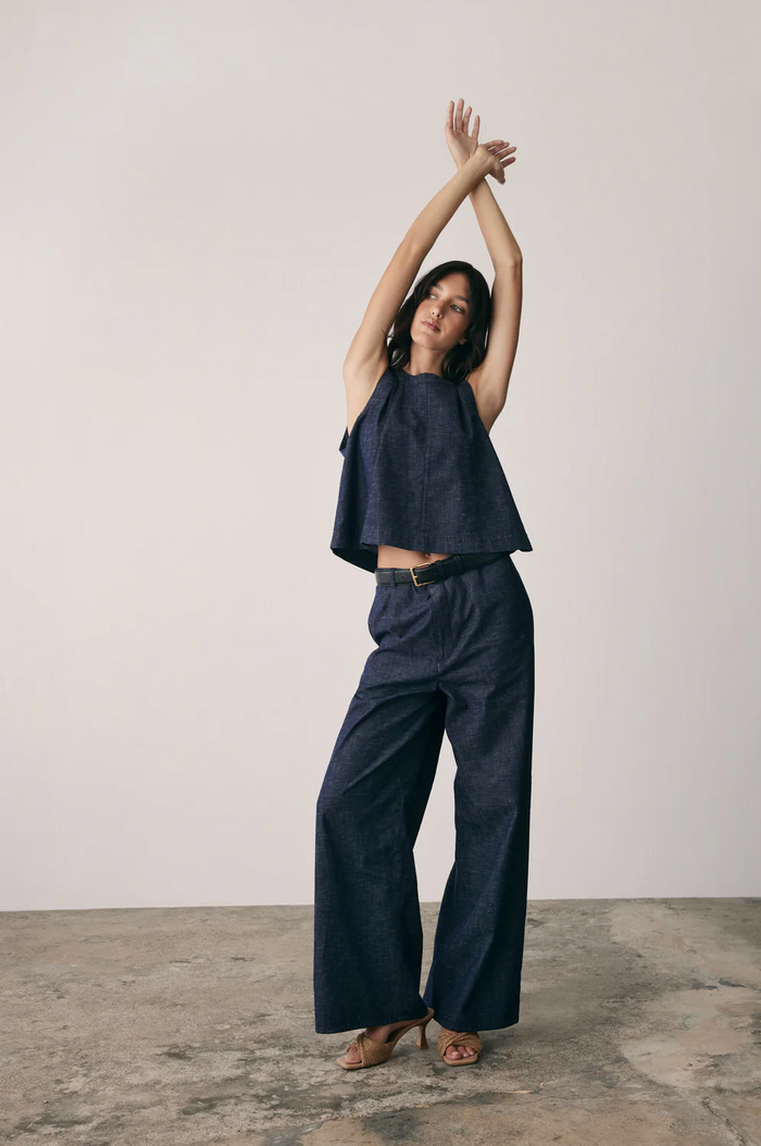 Esmaee Revival Denim Pant - Dark Blue Denim