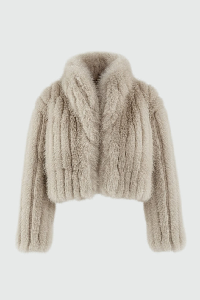 Sofia Irina Giselle Cropped Coat – Cream