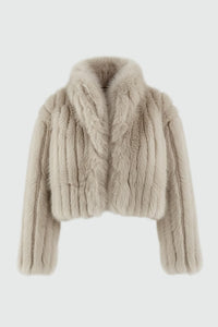 Sofia Irina Giselle Cropped Coat – Cream
