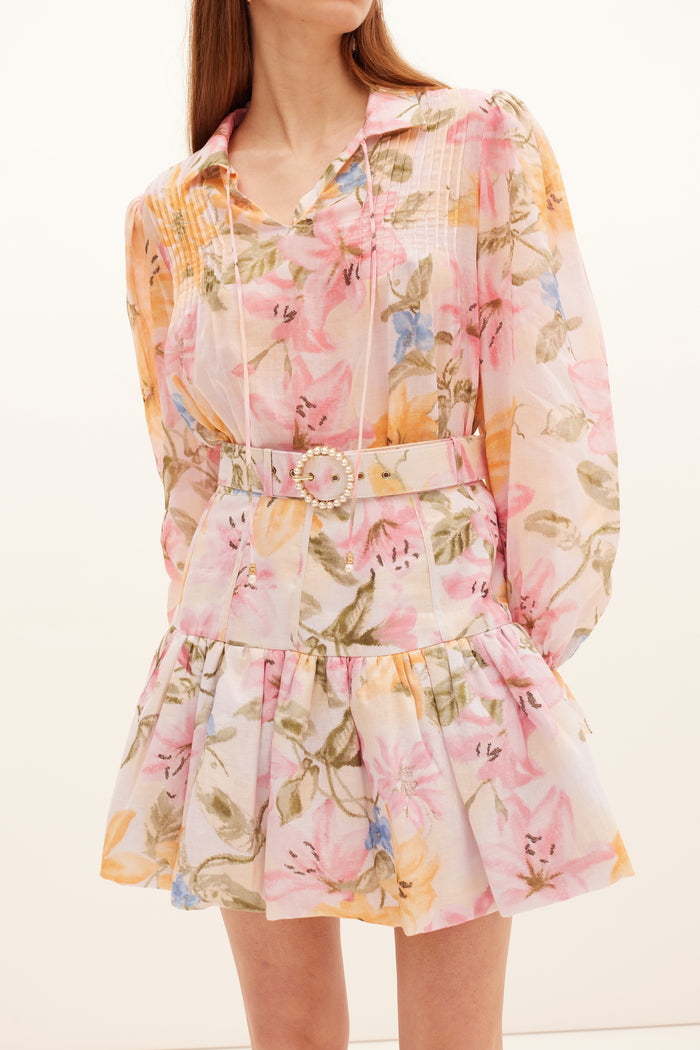 Kate Ford Gladioli Frilled Skirt