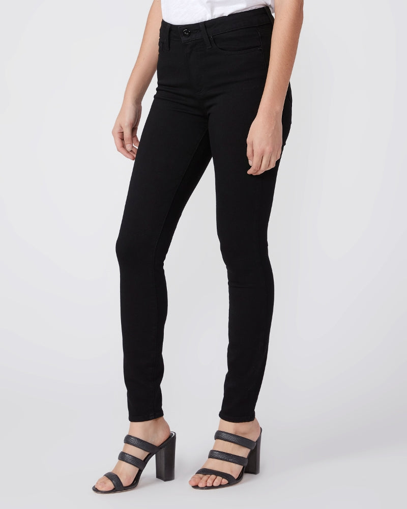 PAIGE HOXTON ANKLE HIGH RISE SKINNY - BLACK SHADOW - Escape Clothing