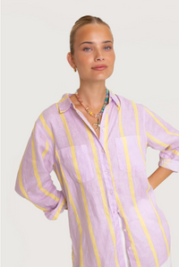 Hut Sunshine Mauve Stripe Shirt - Purple