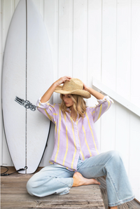 Hut Sunshine Mauve Stripe Shirt - Purple