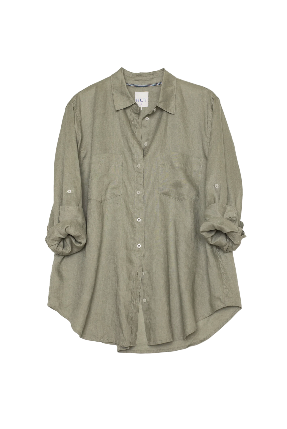 Hut The Boyfriend Linen Shirt - Biscuit