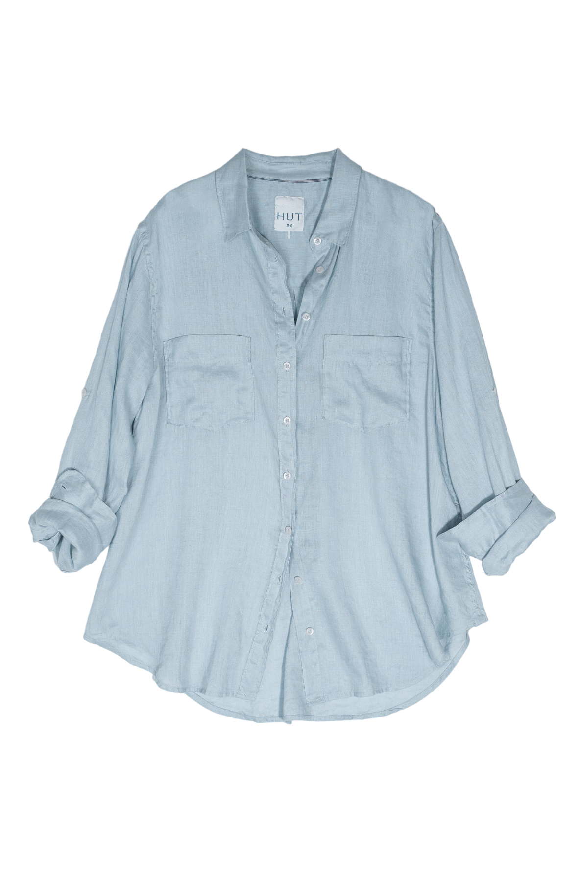 Hut The Boyfriend Linen Shirt - Breeze Blue