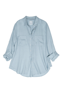 Hut The Boyfriend Linen Shirt - Breeze Blue