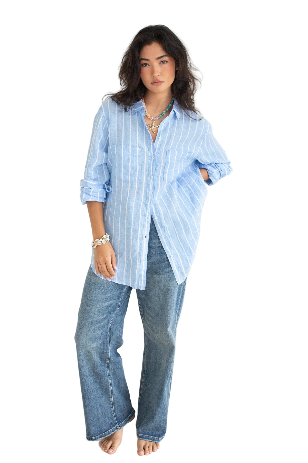 Hut The Boyfriend Shirt - Amalfi Stripe
