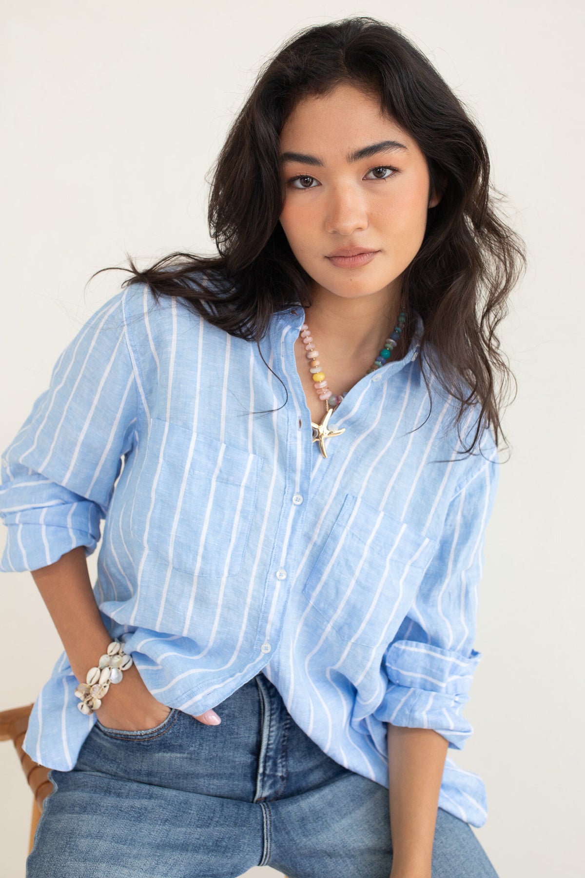 Hut The Boyfriend Shirt - Amalfi Stripe