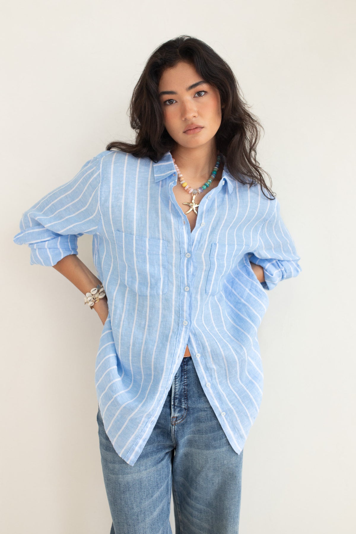 Hut The Boyfriend Shirt - Amalfi Stripe
