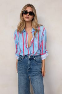 Hut The Boyfriend 'Summer Starts Here' Linen Shirt