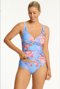 Sea Level Indochine Cross Front Multifit Singlet Top & Midi Pant - Light Blue